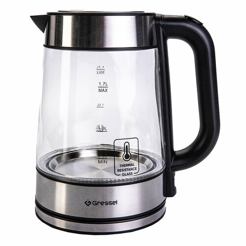 Чайник электрический Gressel GRK-1107 стеклянный с подсветкой 17л STRIX-контроллер 246800₽