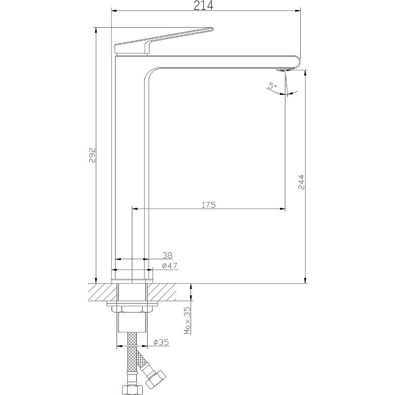 Смеситель для раковины Orange Vesper M10-021cr - фото №10