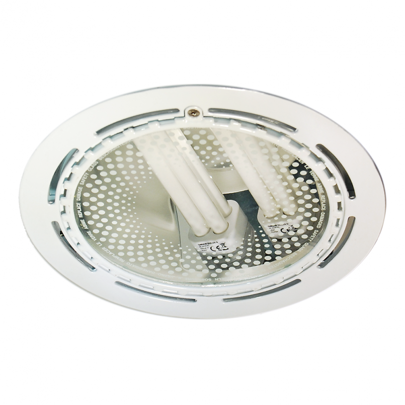 фото Светильник Downlight 226 01 01 круглый встраиваемый для компакт. люм. лампы 2х26Вт E27 со стеклом бел.