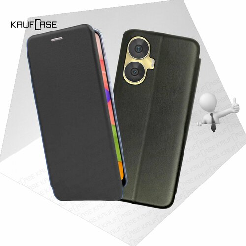 Чехол книжка KaufCase для телефона Realme C55 (RMX3710) (6.72), черный. Трансфомер