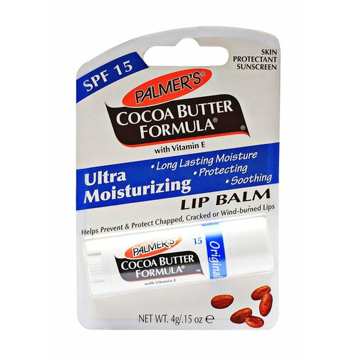 Увлажняющий бальзам для губ Е Palmers Cocoa Butter Formula Ultra Moisturizing Lip Balm SPF 15