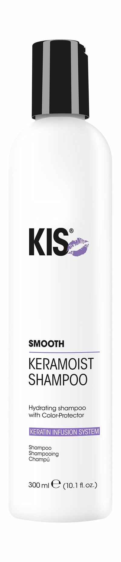 Увлажняющий шампунь для сухих и ломких волос с кератином Kis Smooth KeraMoist Shampoo