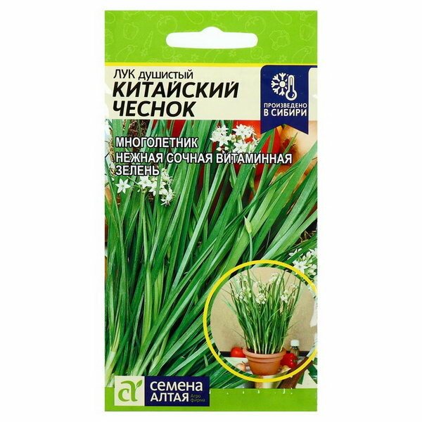 Семена Лук Душистый "Китайский чеснок", ц/п, ц/п, 0.3 г, особенности выращивания: открытый грунт
