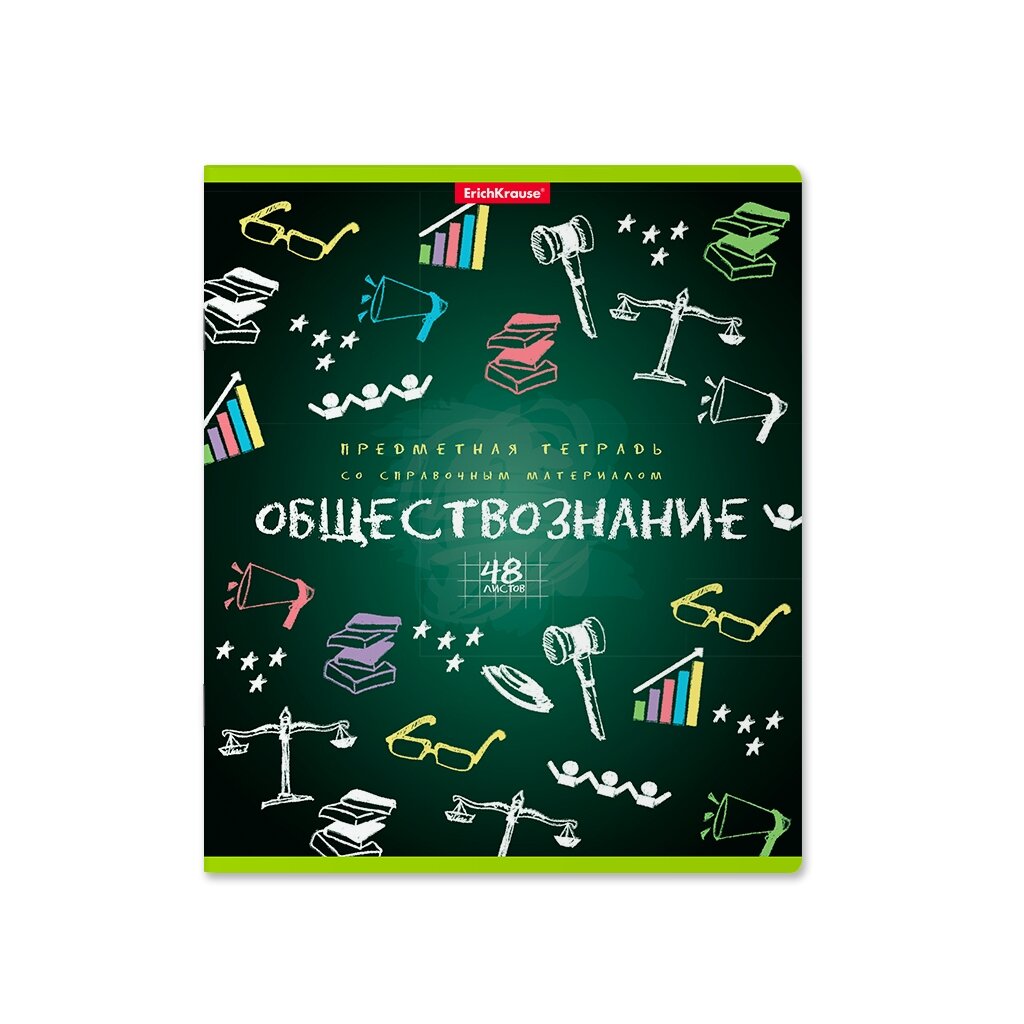 Тетрадь общая ученическая ErichKrause К доске, Обществознание, 48 листов, клетка 43593