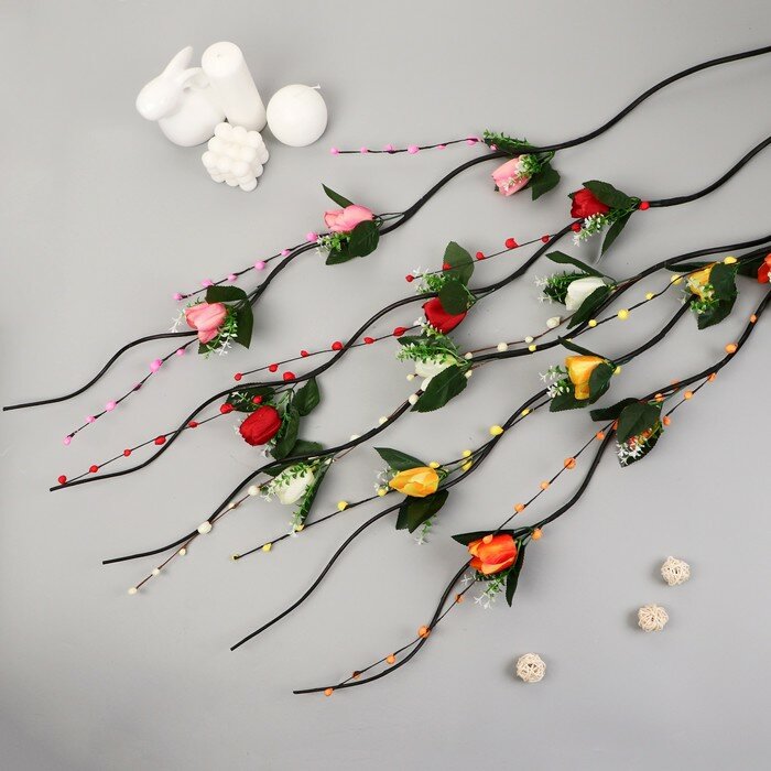 Декор тинги "Праздничные тюльпаны" 150 см, микс 9789727