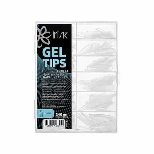 Irisk, Gel Tips - гелевые типсы для экспресс наращивания (Стилет), 240 шт runail гелевые типсы стилет натуральные 240 шт