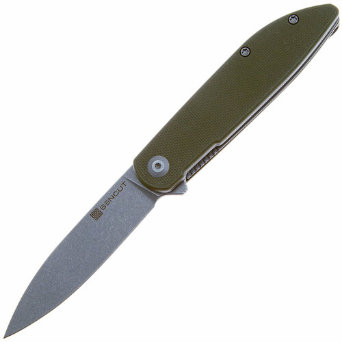 фото Складной нож sencut bocll ii d2 steel gray stonewashed handle g10 od green