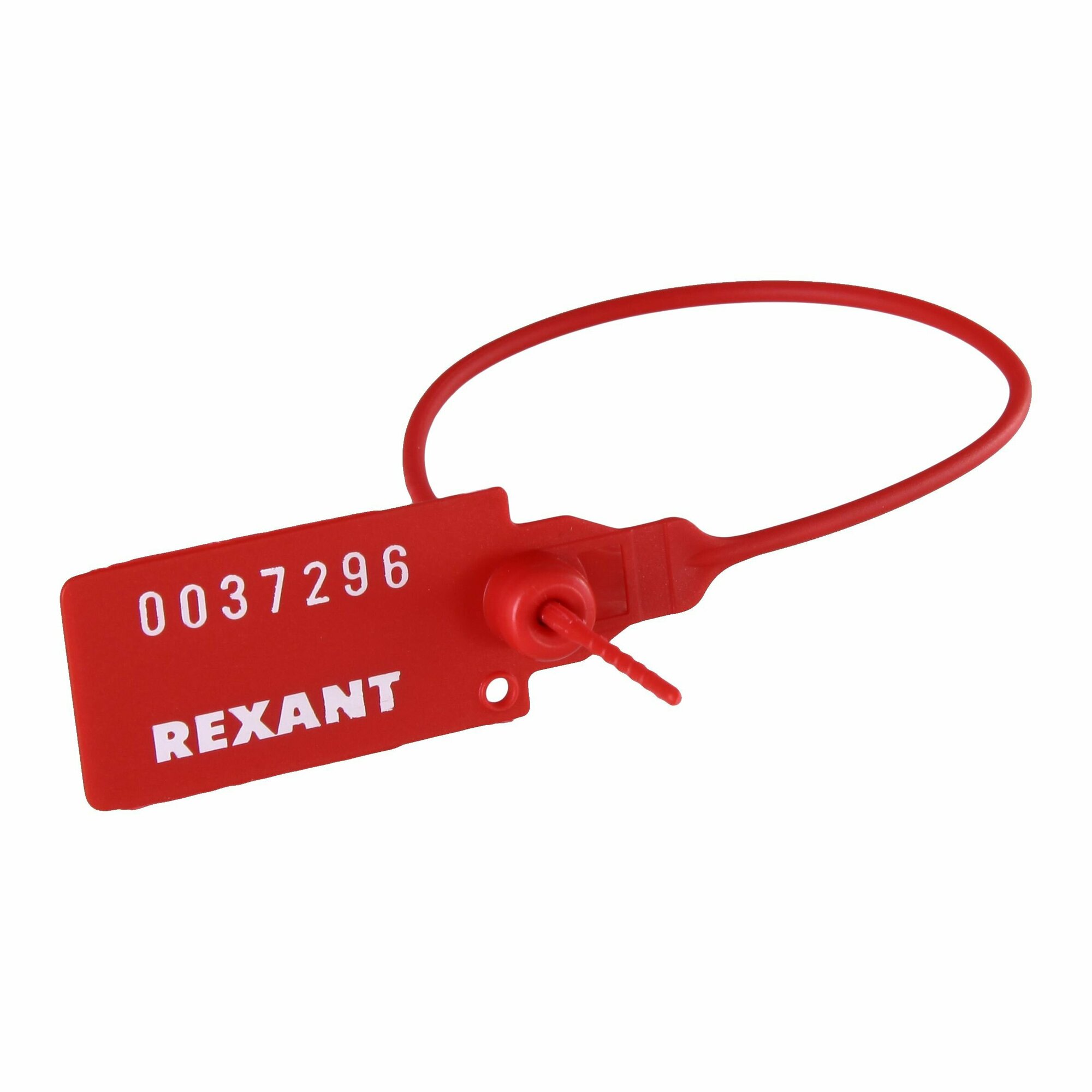 Пломба REXANT пластиковая номерная 220 мм красная - фото №2