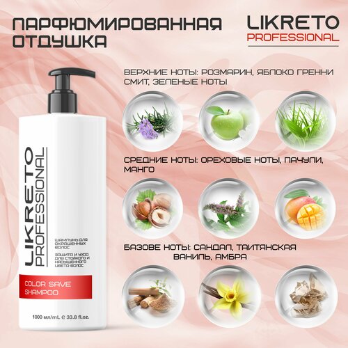 LiKreto Профессиональный шампунь Защита цвета для окрашенных волос, 1000 мл
