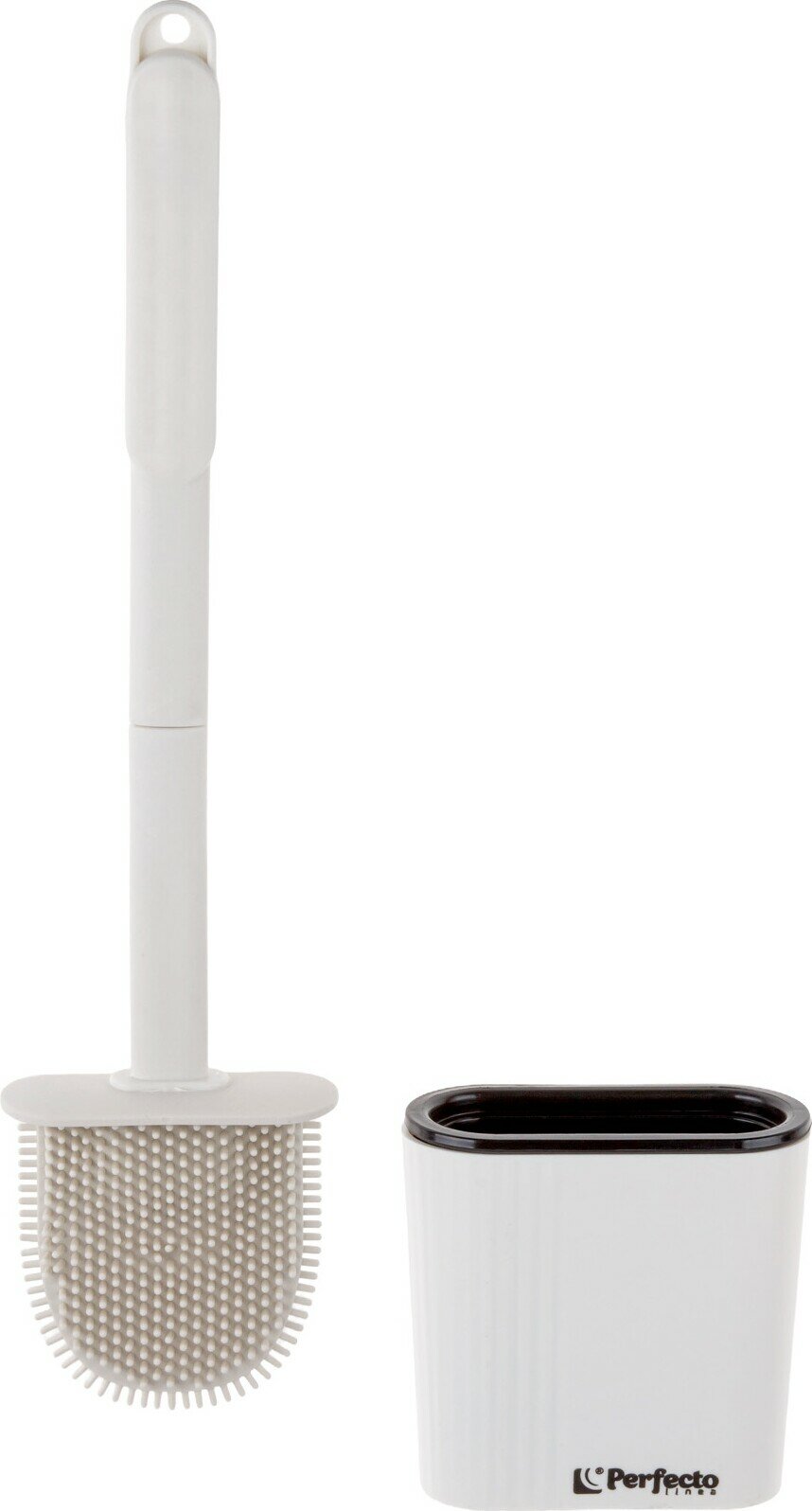 Ершик для унитаза настенный PERFECTO LINEA резиновый белый 43-371041