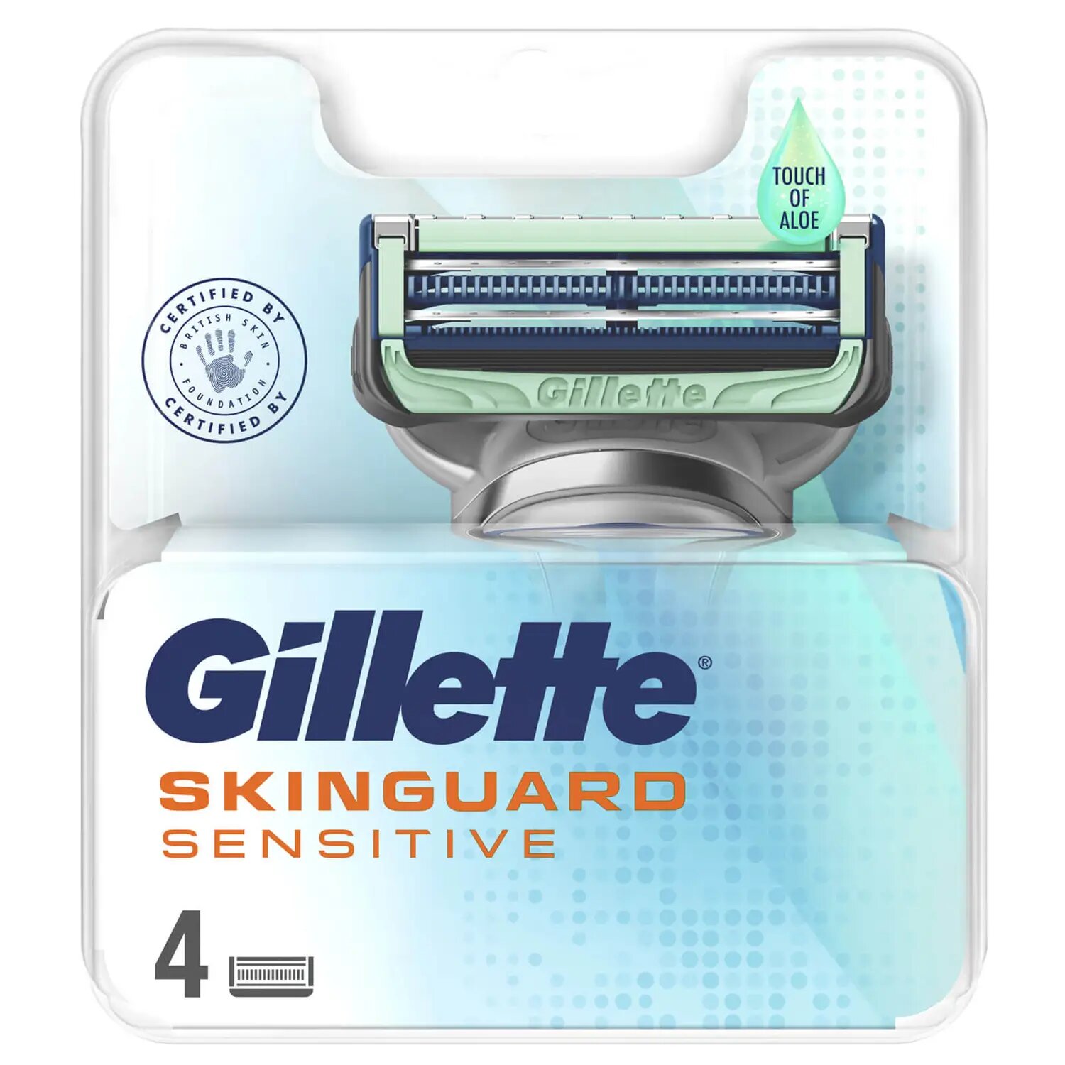 Сменные Кассеты Gillette Skinguard Sensitive 4шт