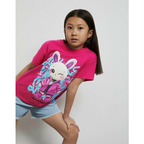 фото Футболка gloria jeans, размер 6-7л/122 (32), фуксия