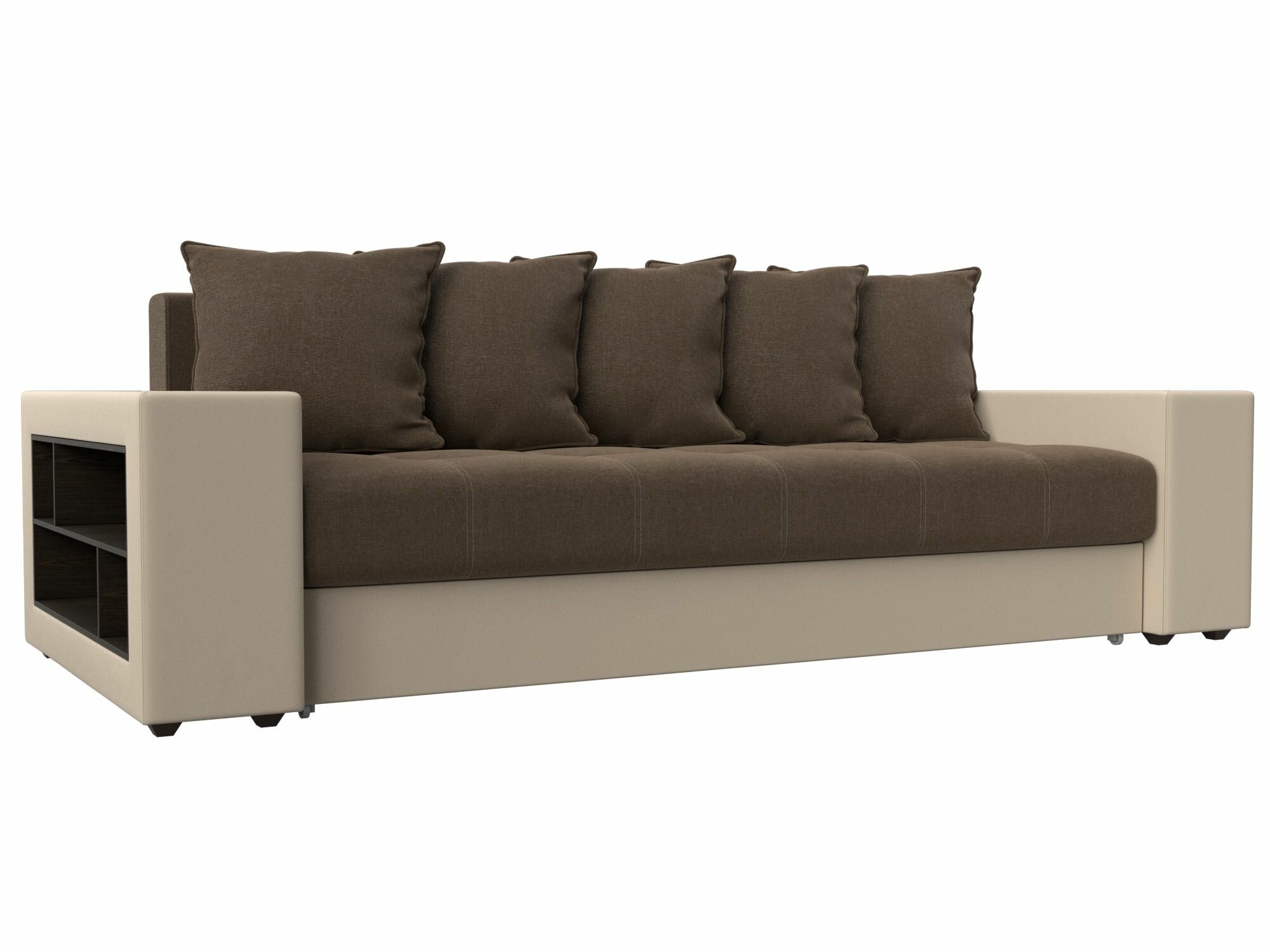 фото Диван прямой Дубай полки слева