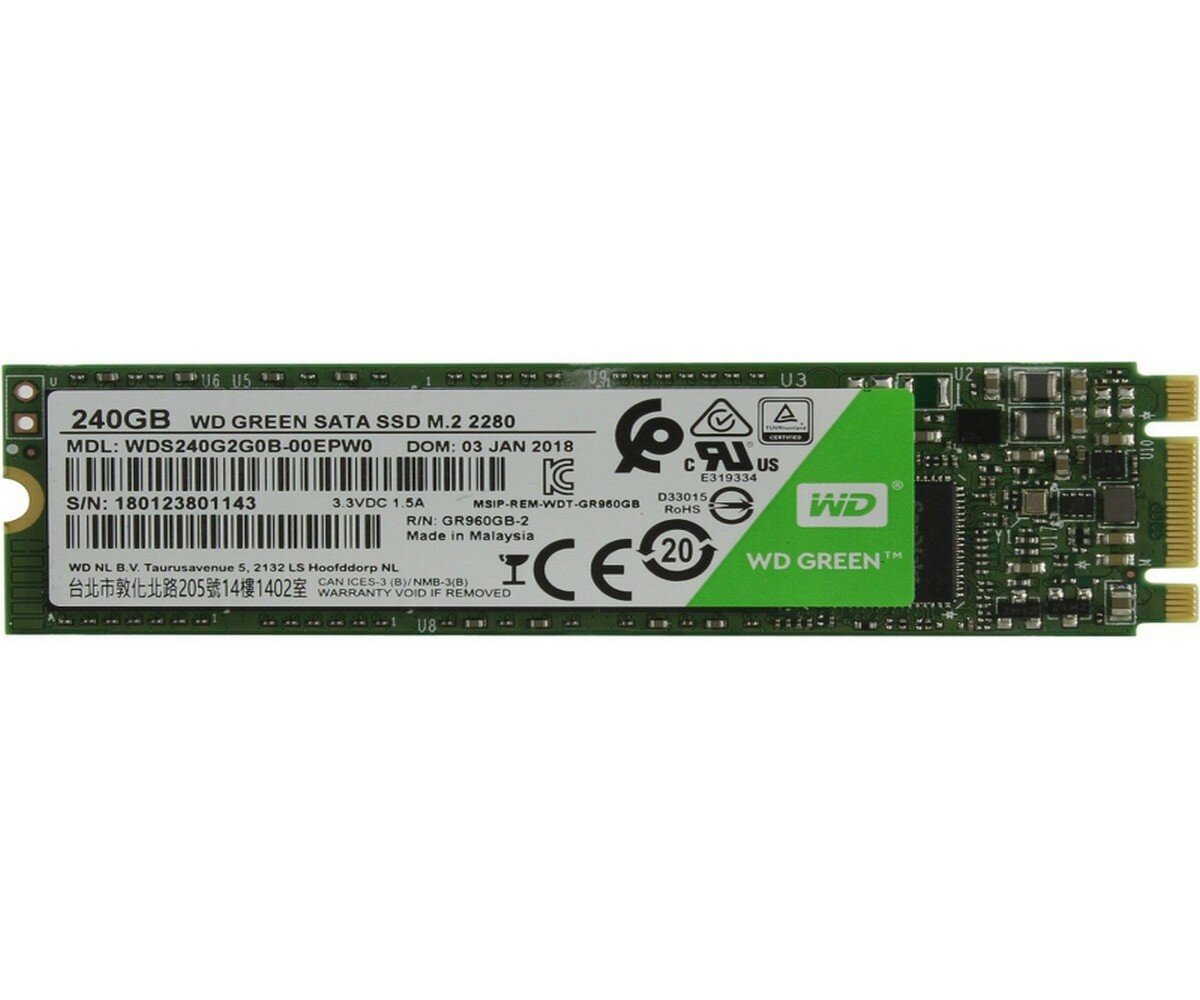 Накопитель SSD WD SATA2.5" 240GB SLC GREEN (WDS240G3G0B) - фото №13