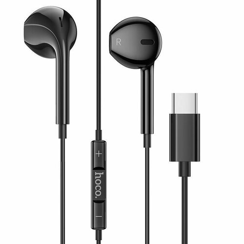 Наушники проводные с микрофоном Hoco M80 USB Type-C 12 метра 20 шт в упаковке черные 375200₽