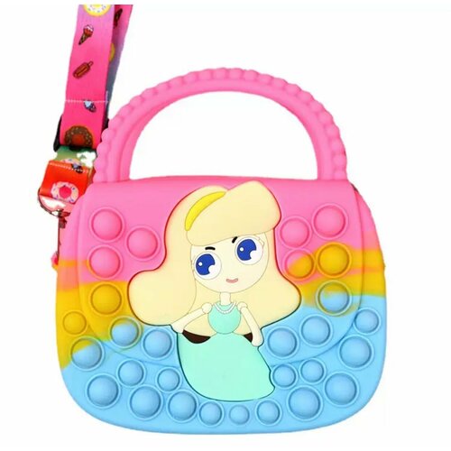 фото Сумка сумка rat killer pioneer, кошелек принцессы с героями мультфильмов., фактура рельефная, розовый