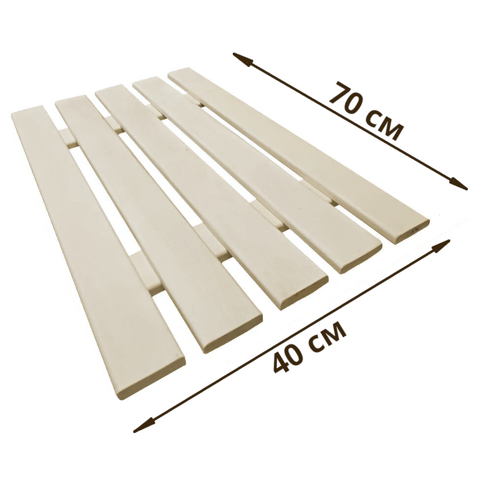 Трапик (решетка на пол) для бани и ванной 120х70 см Липа сорт 