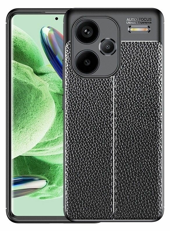 Чехол Xiaomi Redmi Note 13 Pro Plus (Note 13 Pro+ 5G) силиконовый под кожу чёрный
