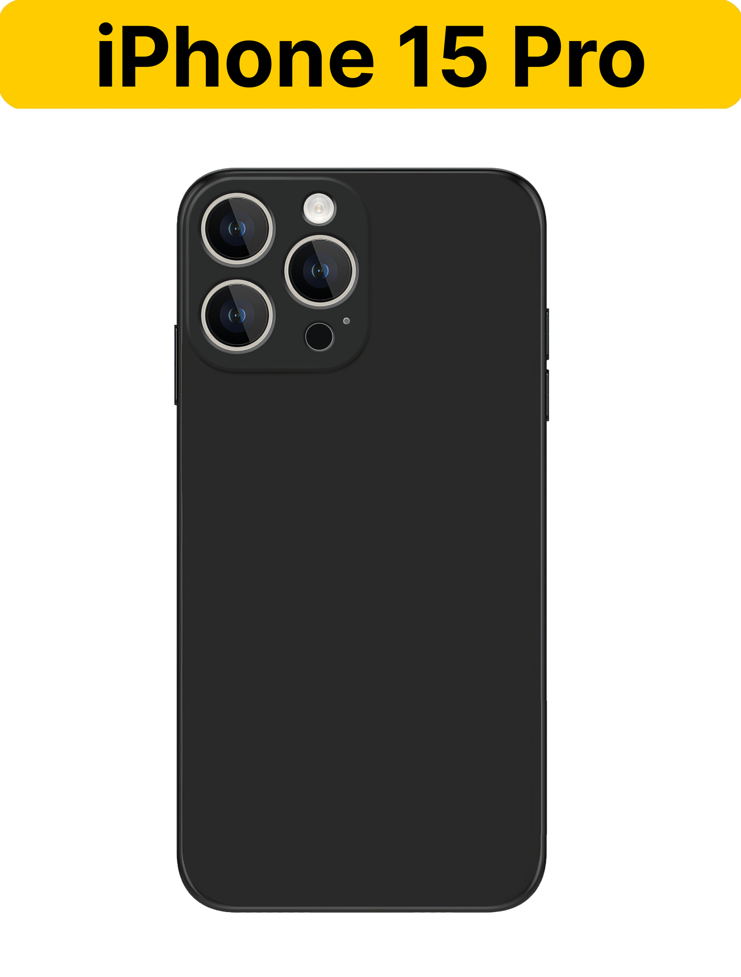 ADV GROUP / Чехол-накладка для iPhone 15 Pro, матовый, чёрный