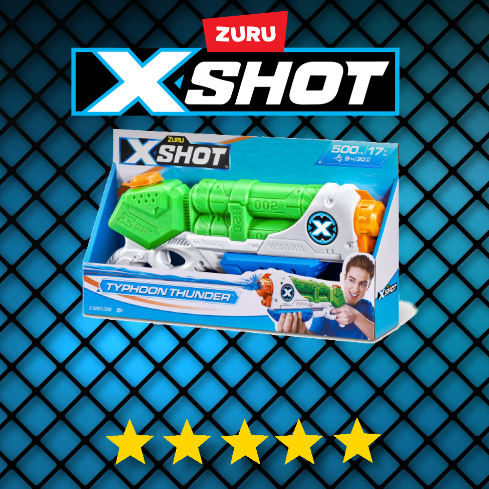 Водный пистолет ZURU X-Shot Water Тайфун водный икс шот зуру Белый 19 см