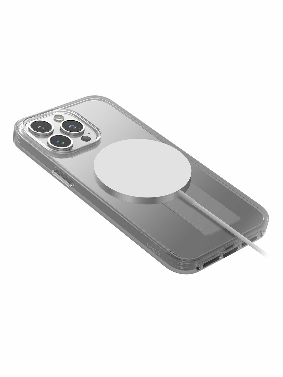 Чехол Uniq Heldro Mag MagSafe на Apple iPhone 15 Pro Max прозрачный — фото 1