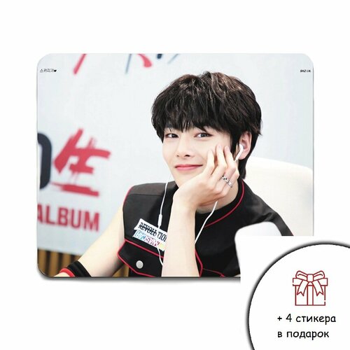 Коврик для мыши Stray Kids / Стрей кидс  (I. N/Чонин), 20*24 см