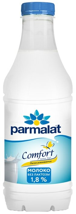 Молоко Parmalat Comfort безлактозное пастеризованное 1.8% 900мл