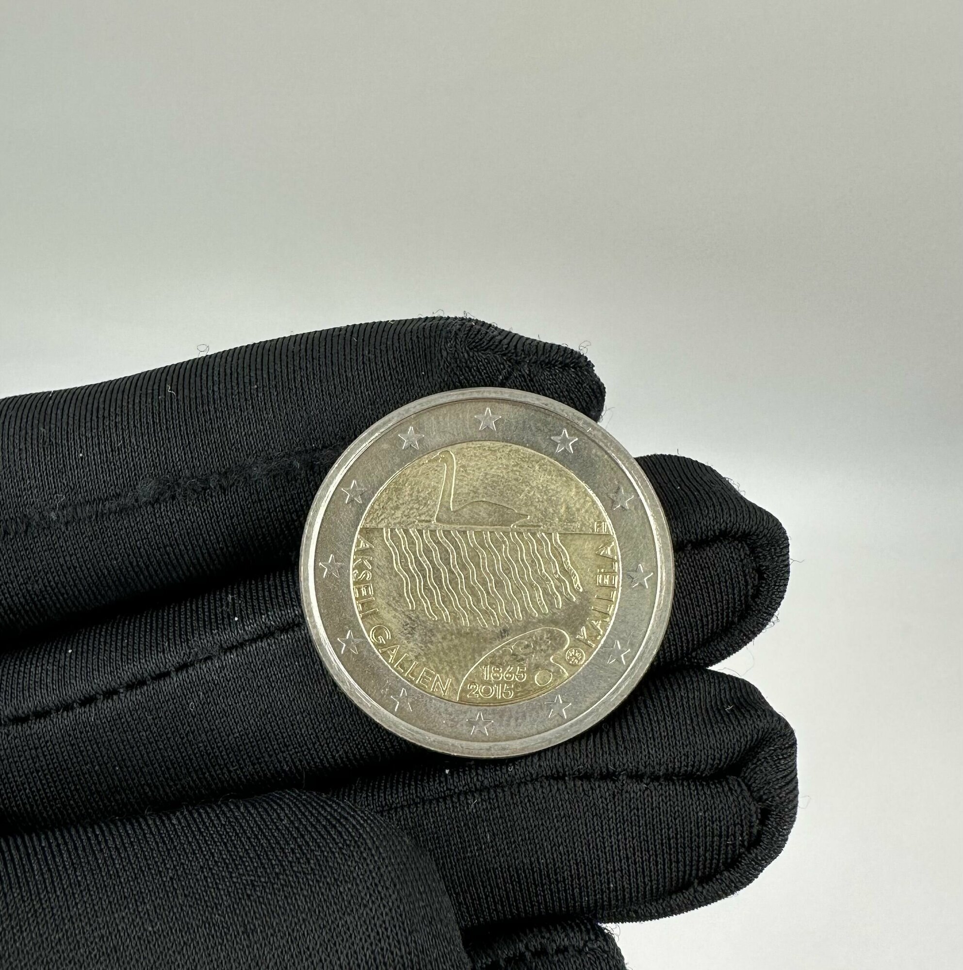 Монета Финляндия 2 евро 2015 год 150 лет со дня рождения Аксели Галлен-Каллела!