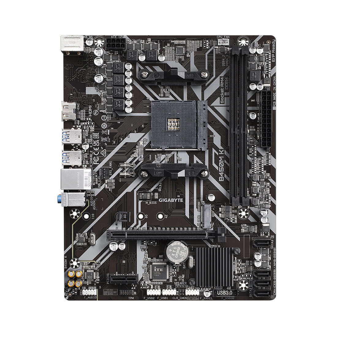 Материнская плата GIGABYTE B450M K (rev 10)