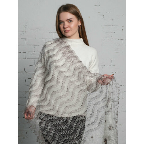 Палантин Легендарные Пуховые Платки, серый