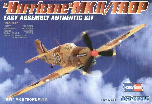 Сборная модель Самолет Hurricane MK II/TROP