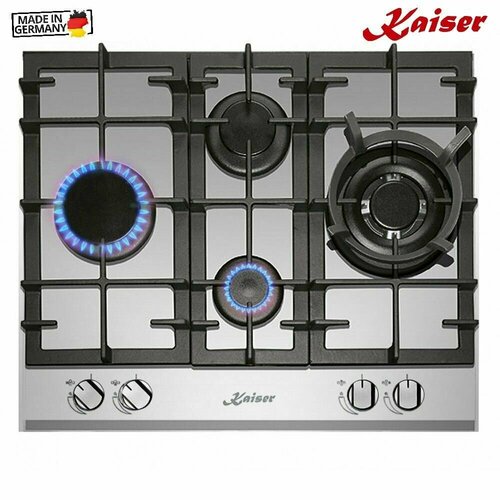 Газовая варочная панель 58х51 см Kaiser White Glass KCG 6394 W Turbo Romb белая 5439900₽