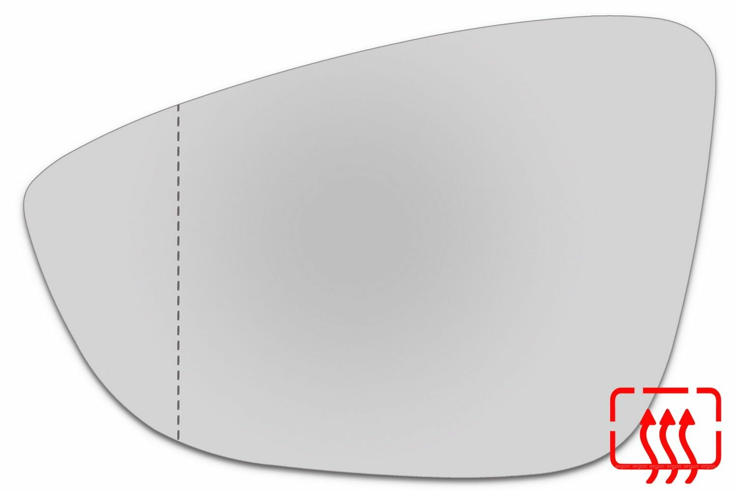 Зеркальный элемент левый VOLKSWAGEN Passat CC I (12-17) асферика нейтральный с обогревом