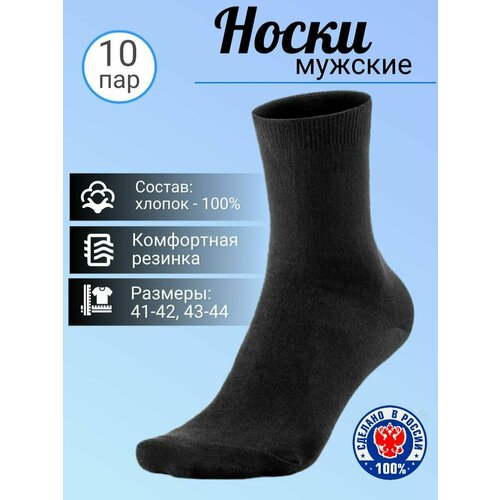 фото Носки , 10 пар, размер 27, черный нет бренда