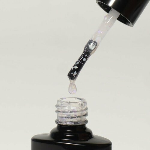 Гель лак для ногтей, «MILK GLITTER», 3-х фазный, 8мл, LED/UV, цвет (11)