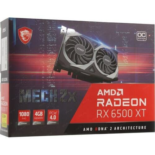 Видеокарта MSI Radeon RX 6500 XT MECH 2X 4G OC