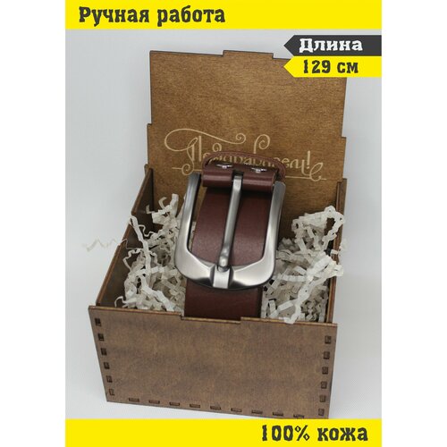 фото Ремень , размер 135, коричневый нет бренда