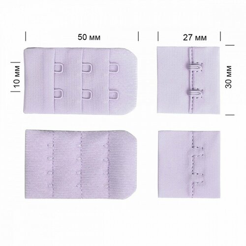Застежка с крючками 3х2 для бюстгальтера TBY.3F165 3см цв. F165 нежная сирень уп.100шт сиреневая двойная с флисом 3116fj нежная сирень