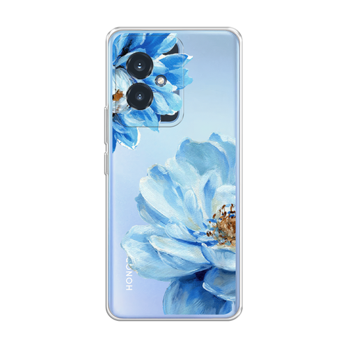 Силиконовый чехол на Honor 100 / Хонор 100 Голубые клематисы, прозрачный силиконовый чехол на honor 100 хонор 100 прозрачный