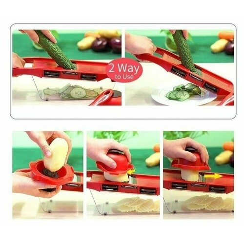 Терка-овощерезка Mandoline Slicer 6 в 1 c контейнером 597₽