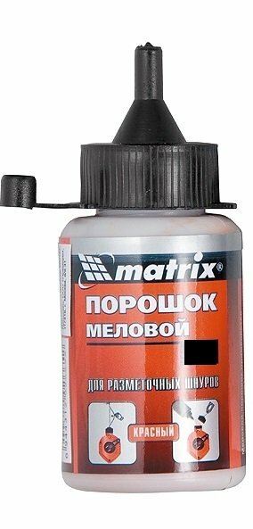 Порошок меловой красный 115г для разметочных шнуров(84858) (MATRIX)