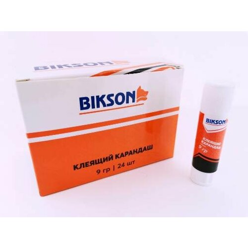 Клей-карандаш канцелярский 9 гр PVA ТМ BIKSON, арт. BN0464, упаковка 24 шт