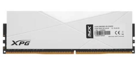 Модуль памяти XPG SPECTRIX D50 8GB DDR4-3600 AX4U36008G18I-SW50, CL18, 1.35V WHITE ADATA