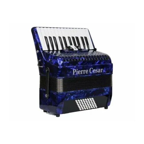 PCA2648 Аккордеон, 48 басов, 26 клавиш в правой руке, 3 регистра, цвет синий перламутр, Pierre Cesar