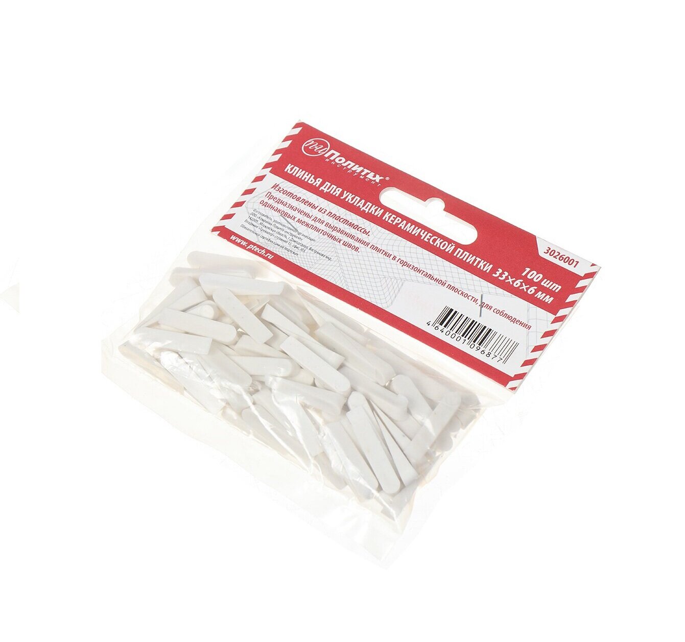 фото Клинья для плитки 33/6/6 мм (100 шт)