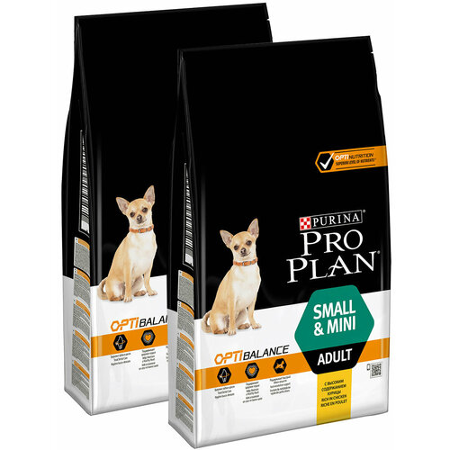 PRO PLAN ADULT DOG OPTIBALANCE SMALL & MINI для взрослых собак маленьких пород с курицей и рисом (7 + 7 кг)