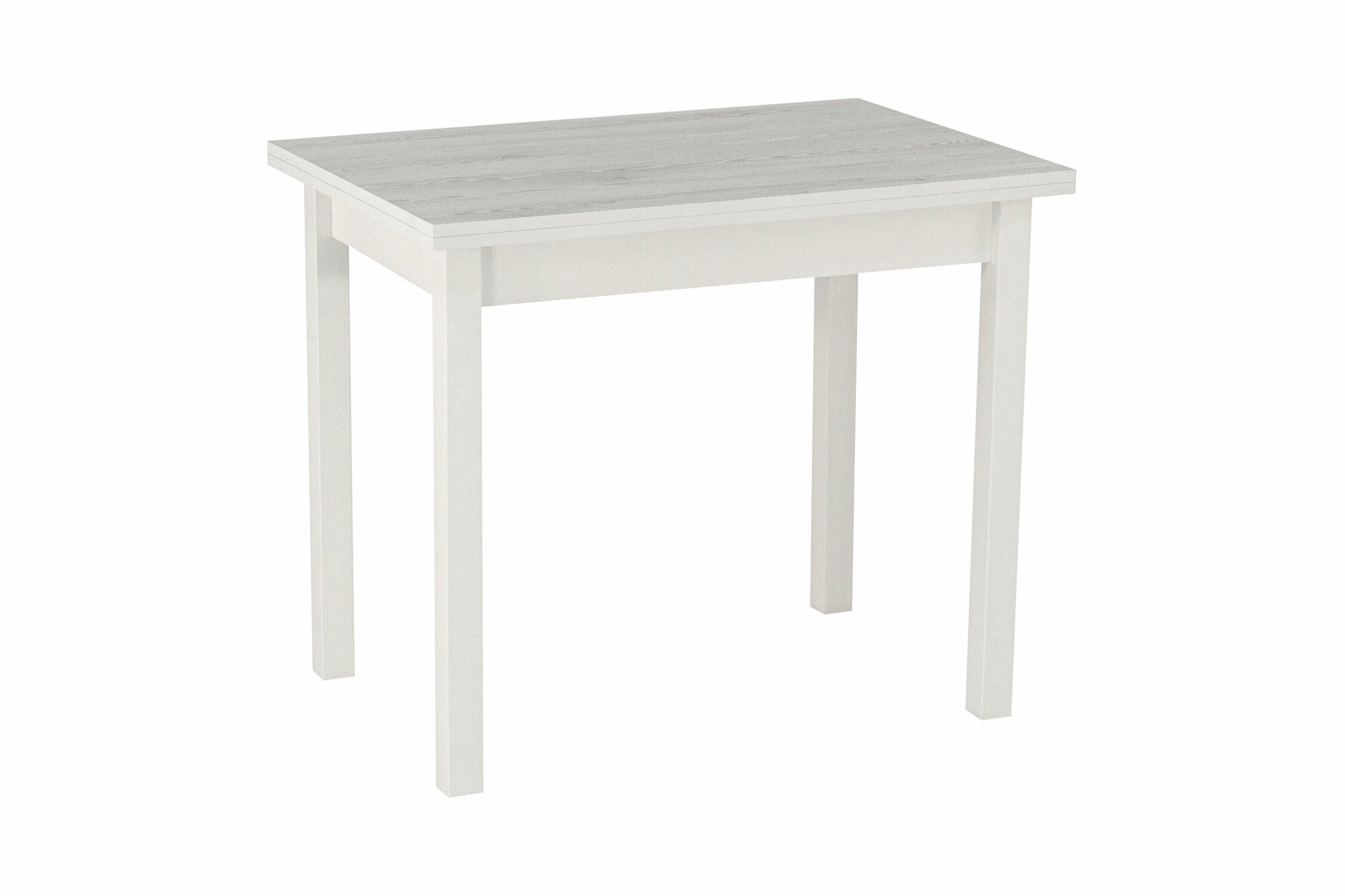 Стол обеденный Боровичи-Мебель раскладной белый / сосна белая 90х60х73 см