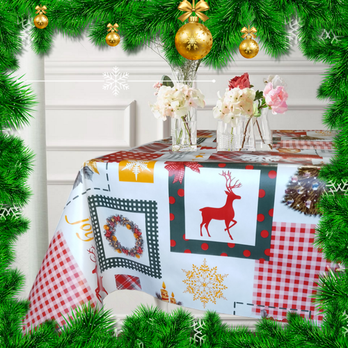 Скатерть новогодняя Клеенка столовая 140x100 Florista Скатерть клеенчатая 699₽