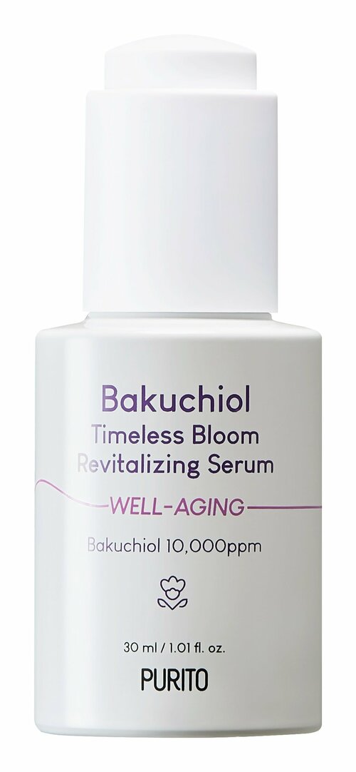 Purito Восстанавливающая антивозрастная сыворотка Bakuchiol Timeless Bloom Revitalizing Serum, 30 мл