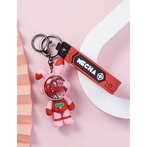 Брелок, красный, розовый